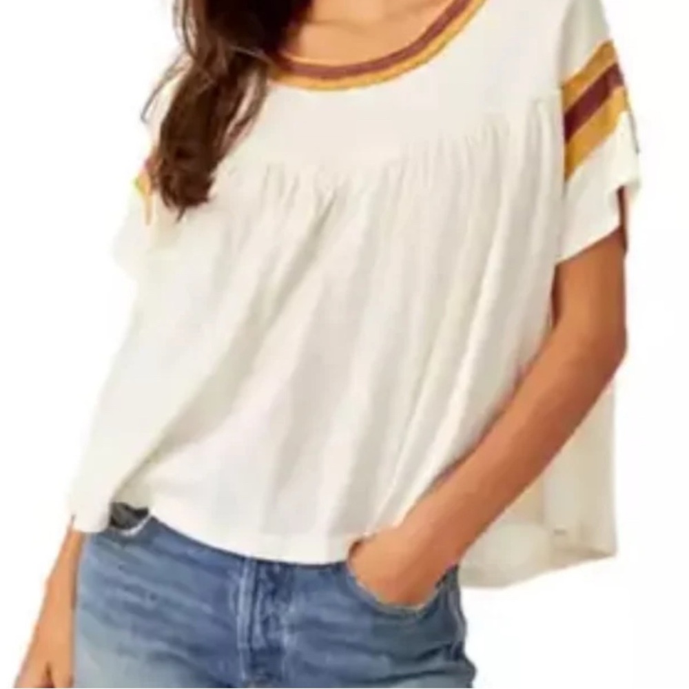 🔥NWT! FREE PEOPLE! MVP T! Vintage White Combo! XS!